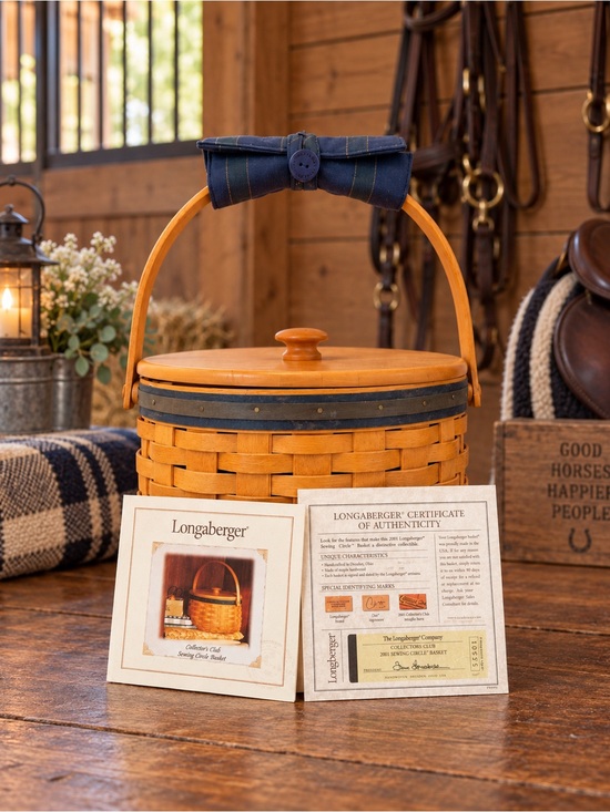 Longaberger Other - Longaberger 2001 Collector’s Club Sewing Circle Basket Complete Set